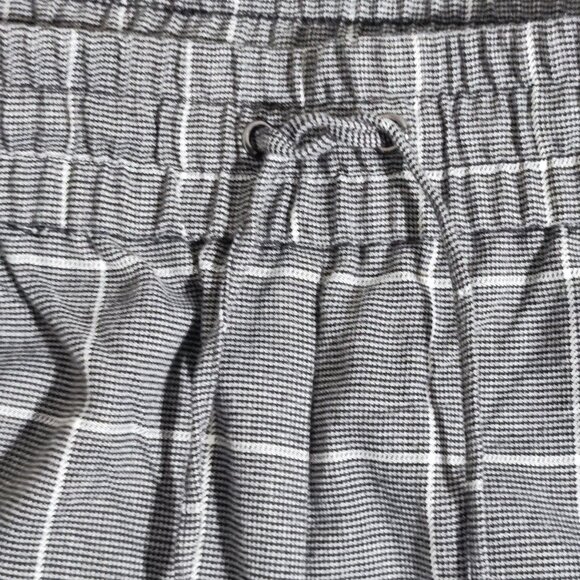 Anne Klein elastic waist pull on pants women's size XL grey chequered baggy - Picture 8 of 14